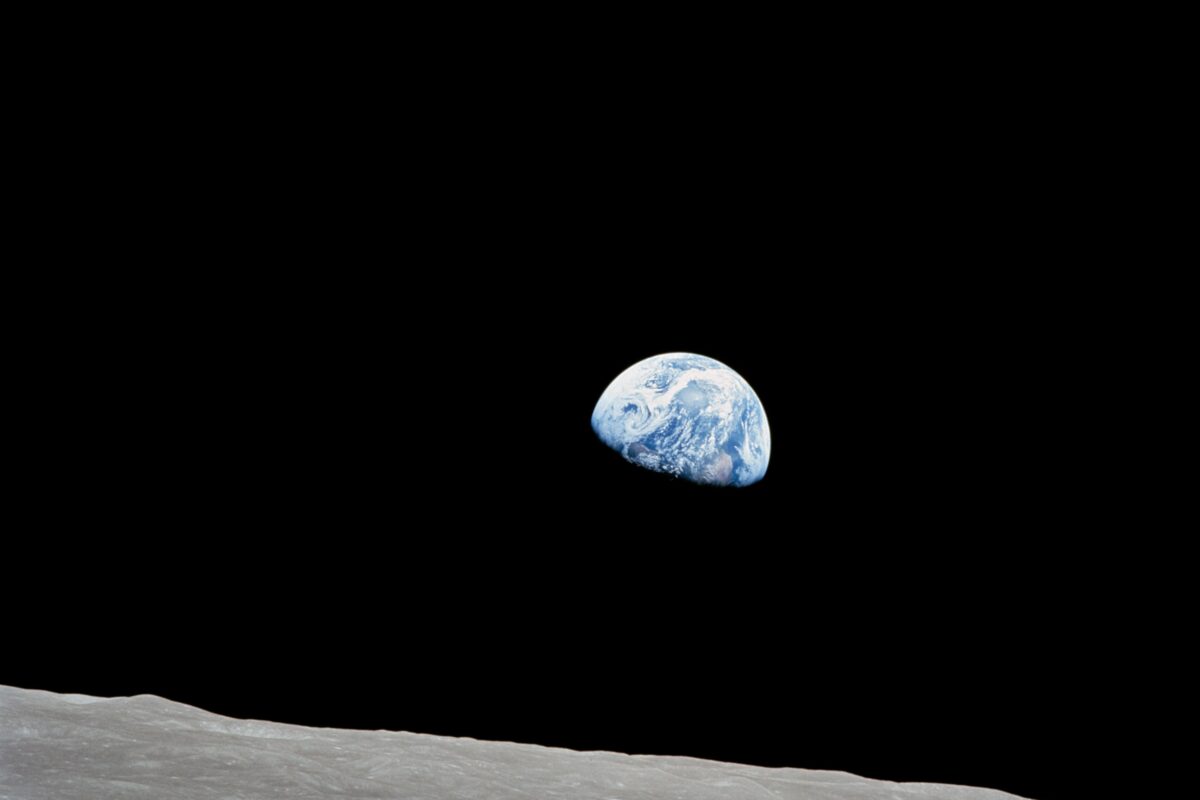 The Rising Earth: Iconic Earthrise Photo from Apollo 8