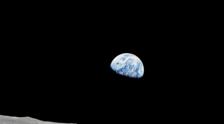 The Rising Earth: Iconic Earthrise Photo from Apollo 8