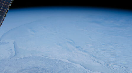 ISS Captures Frozen Moonrise Over Hudson Bay