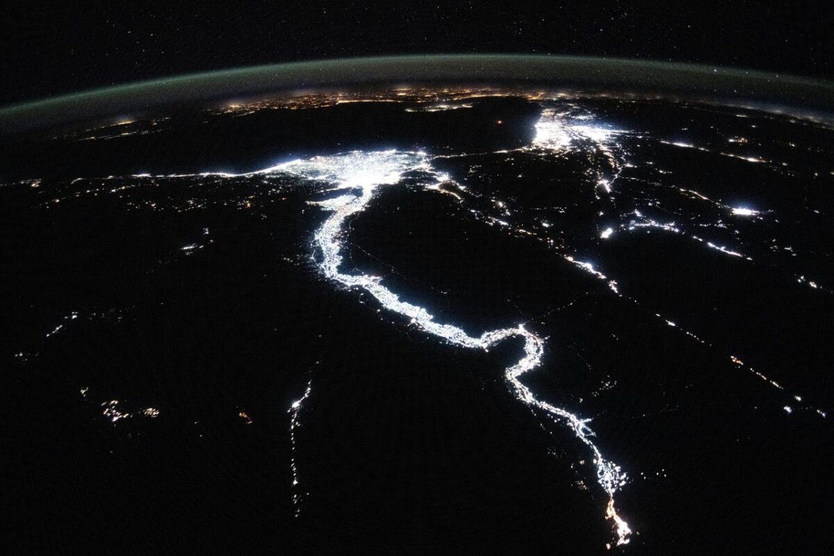 Stunning ISS Night Image: Nile River Lights