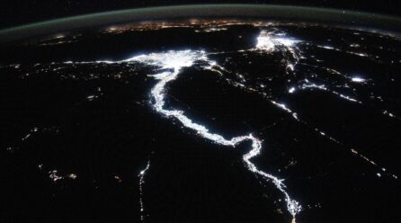 Stunning ISS Night Image: Nile River Lights